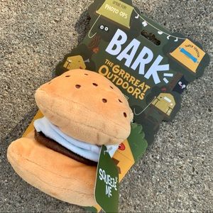 Bark box SMores Dog Toy Campfire squeaker New